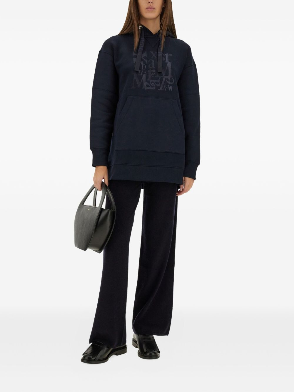 logo-embroidered hoodie - 2