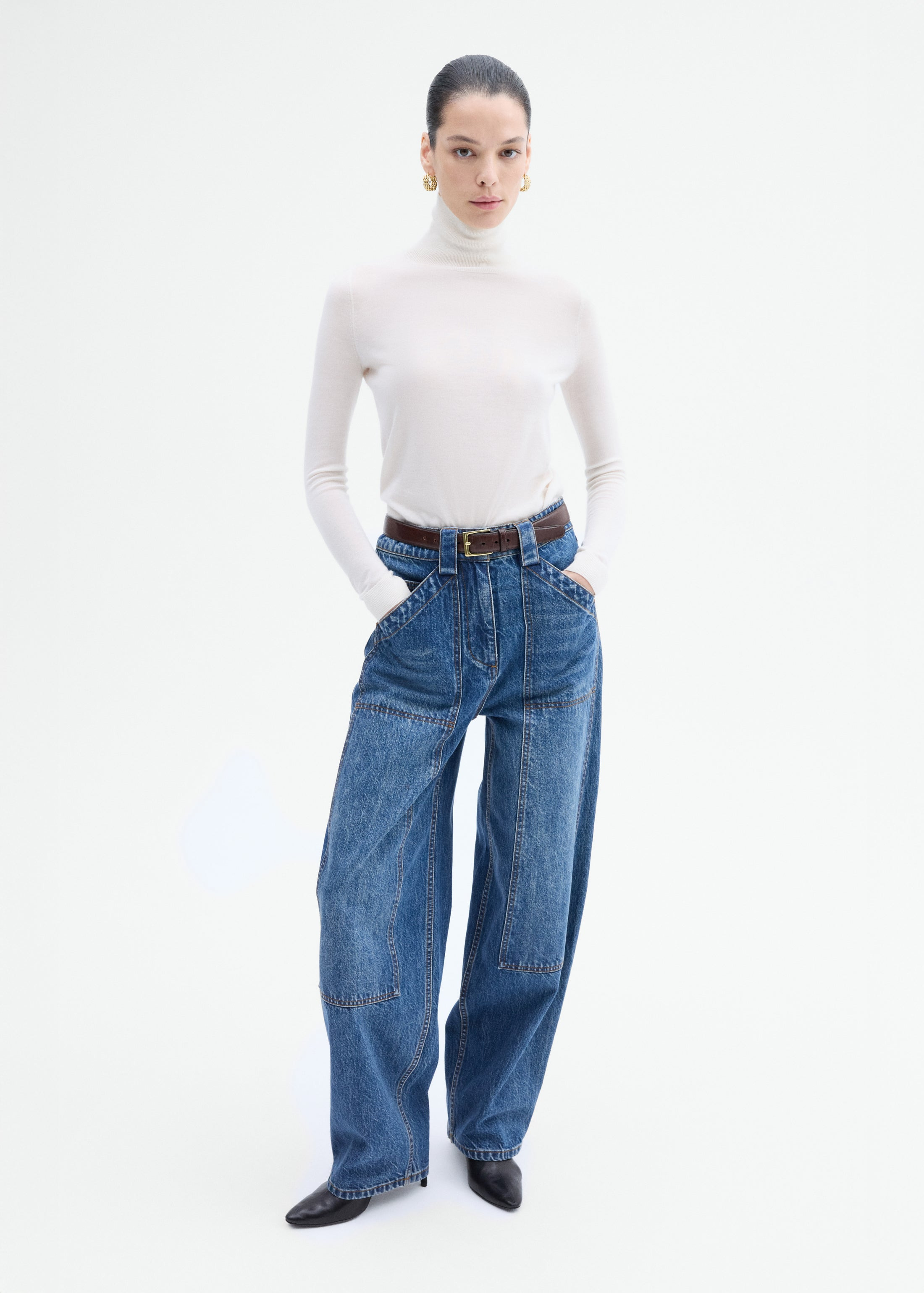 Denim Patch Pocket Jean - 2