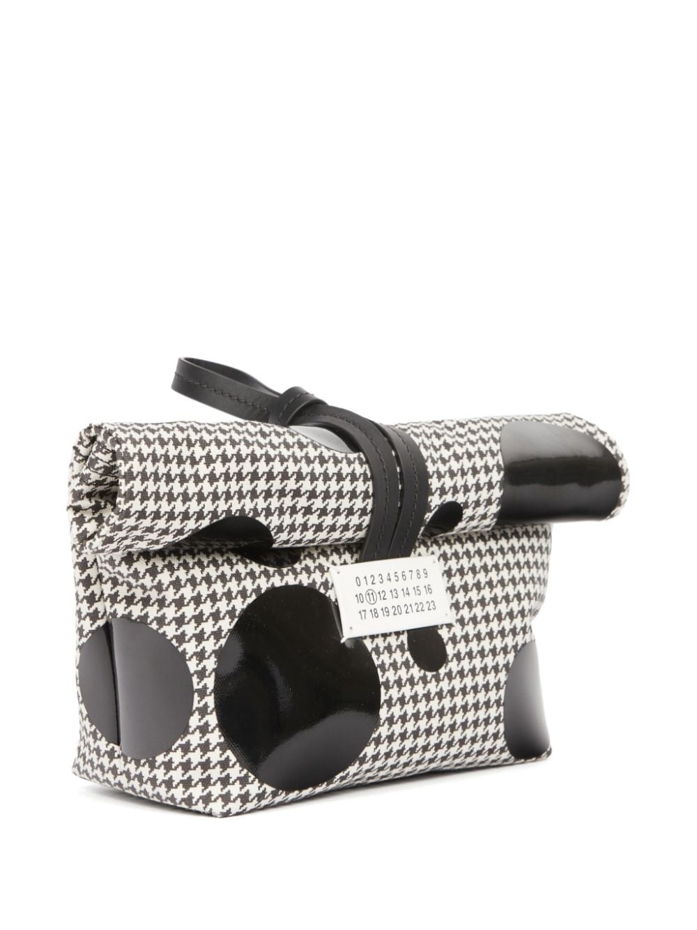 Paper houndstooth clutch bag - 3