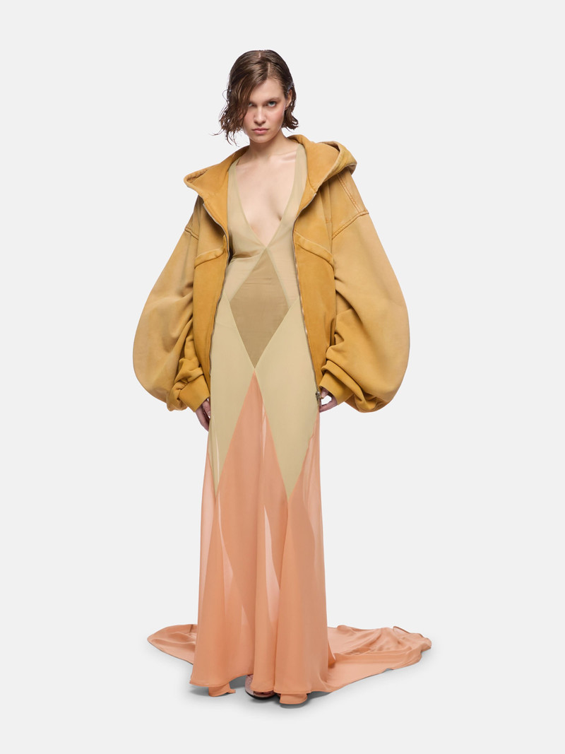THE ATTICO SAND LONG DRESS outlook