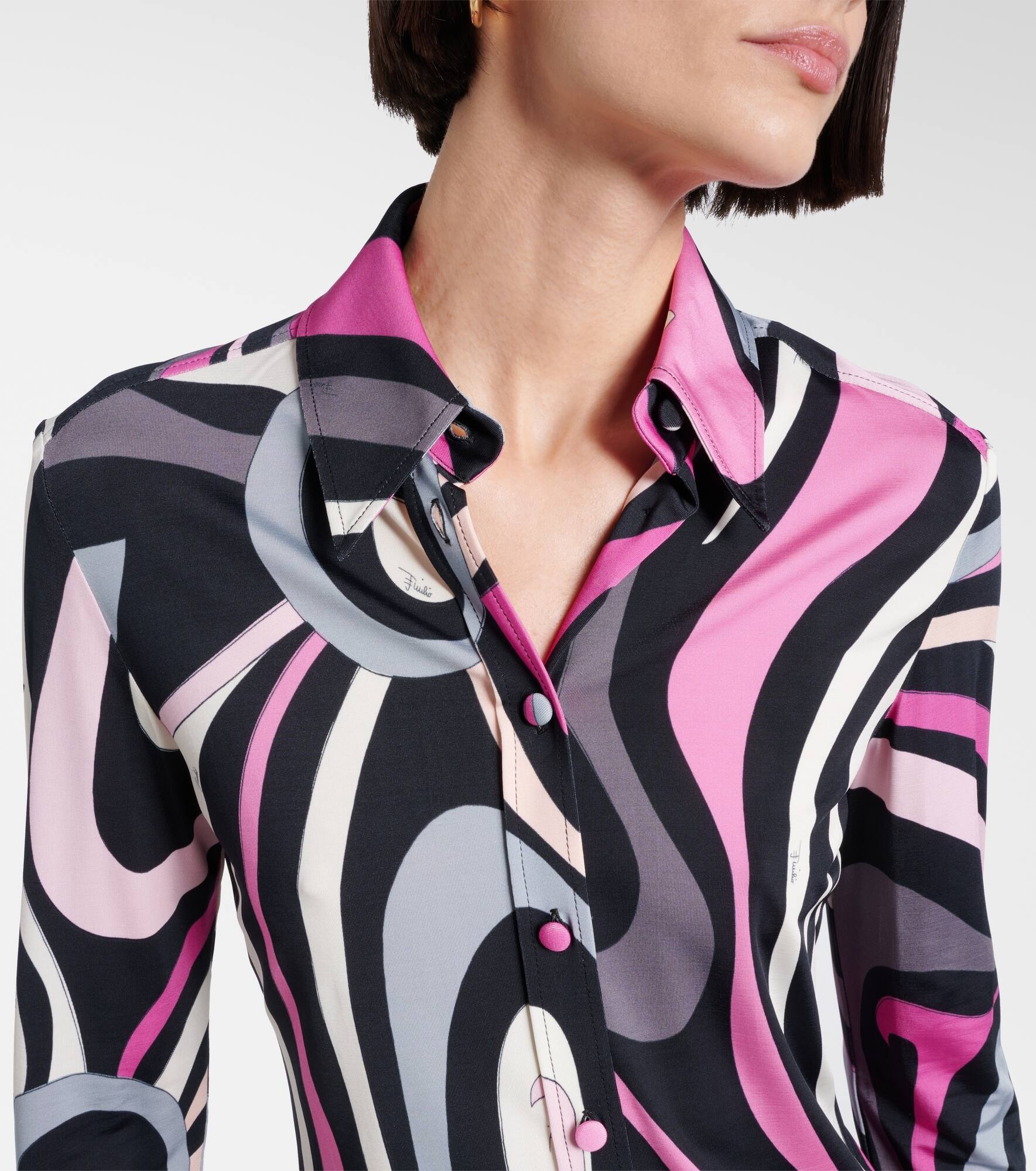 Marmo jersey satin shirt - 4