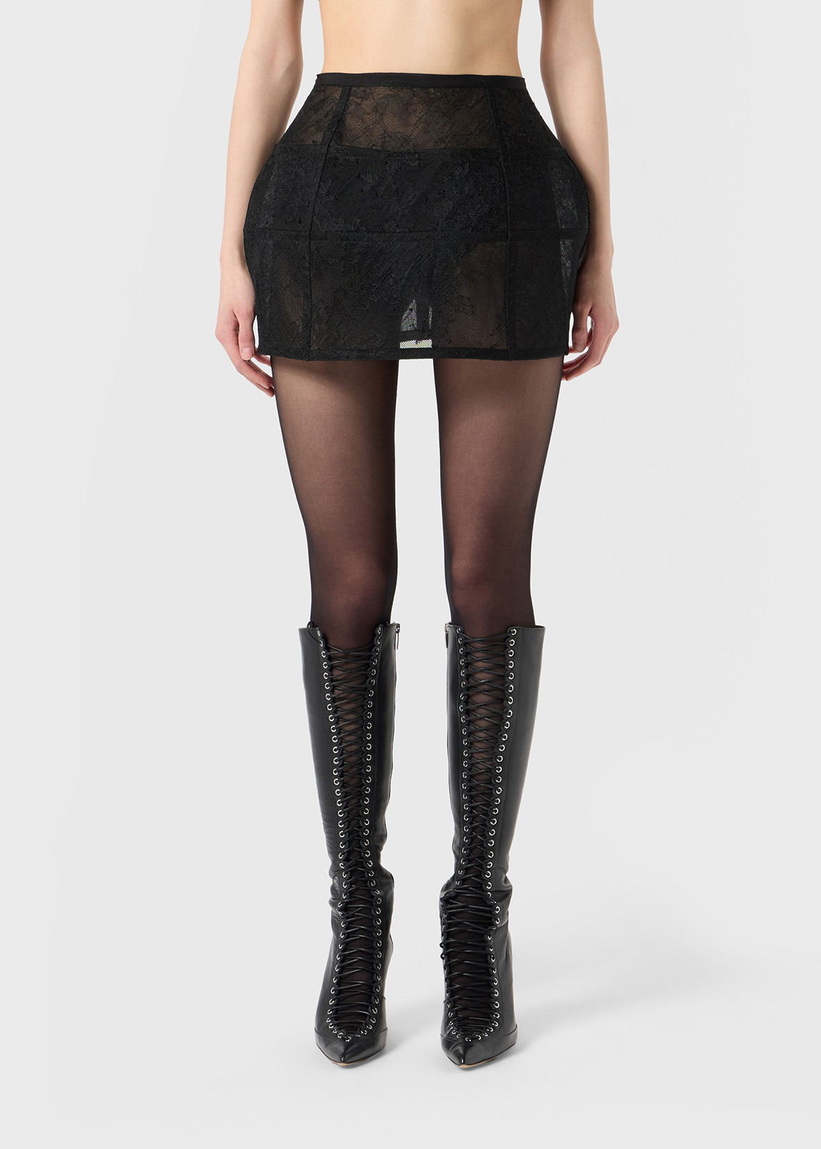CAGE SKIRT IN CRINOLINE AND LACE - 3
