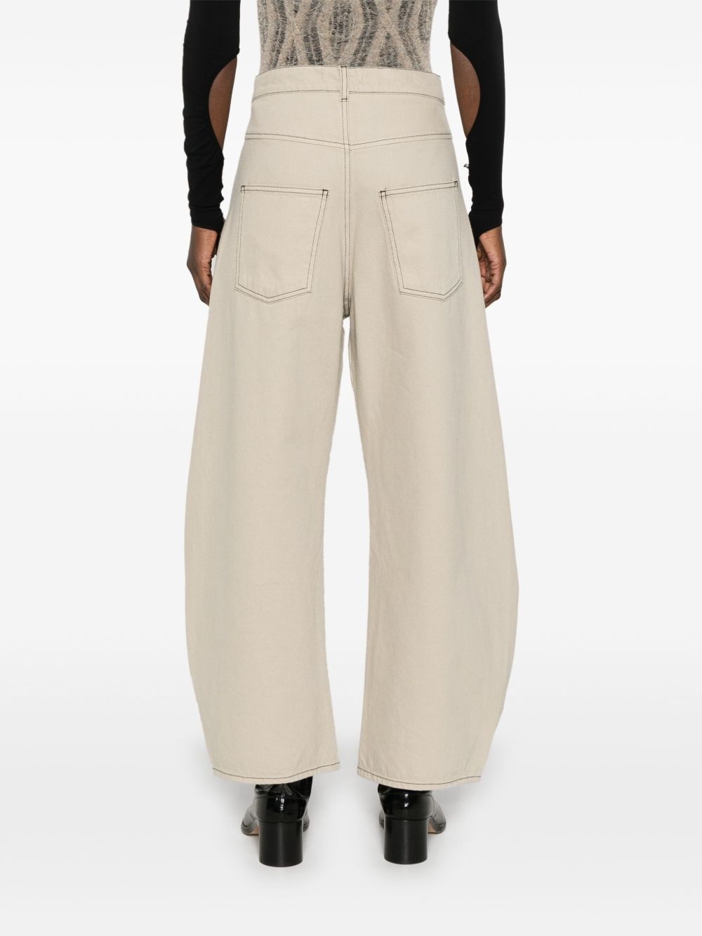 high-waisted wide-leg jeans - 4