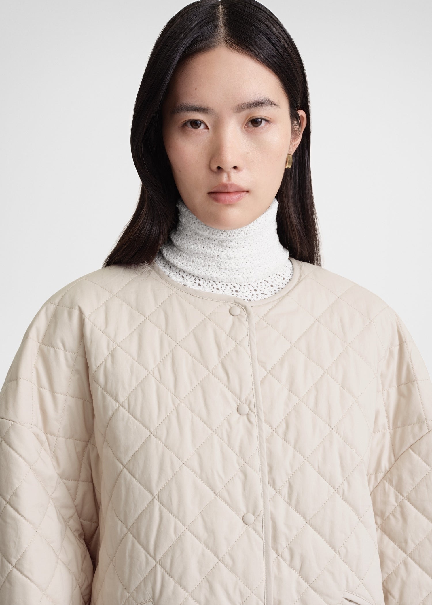 TOTEME｜JACKETS (Quilted jacket pebble (241-WRO1116-FB01 TOTEME｜JACKETS (Quilted jacket pebble (241-WRO1116-FB01