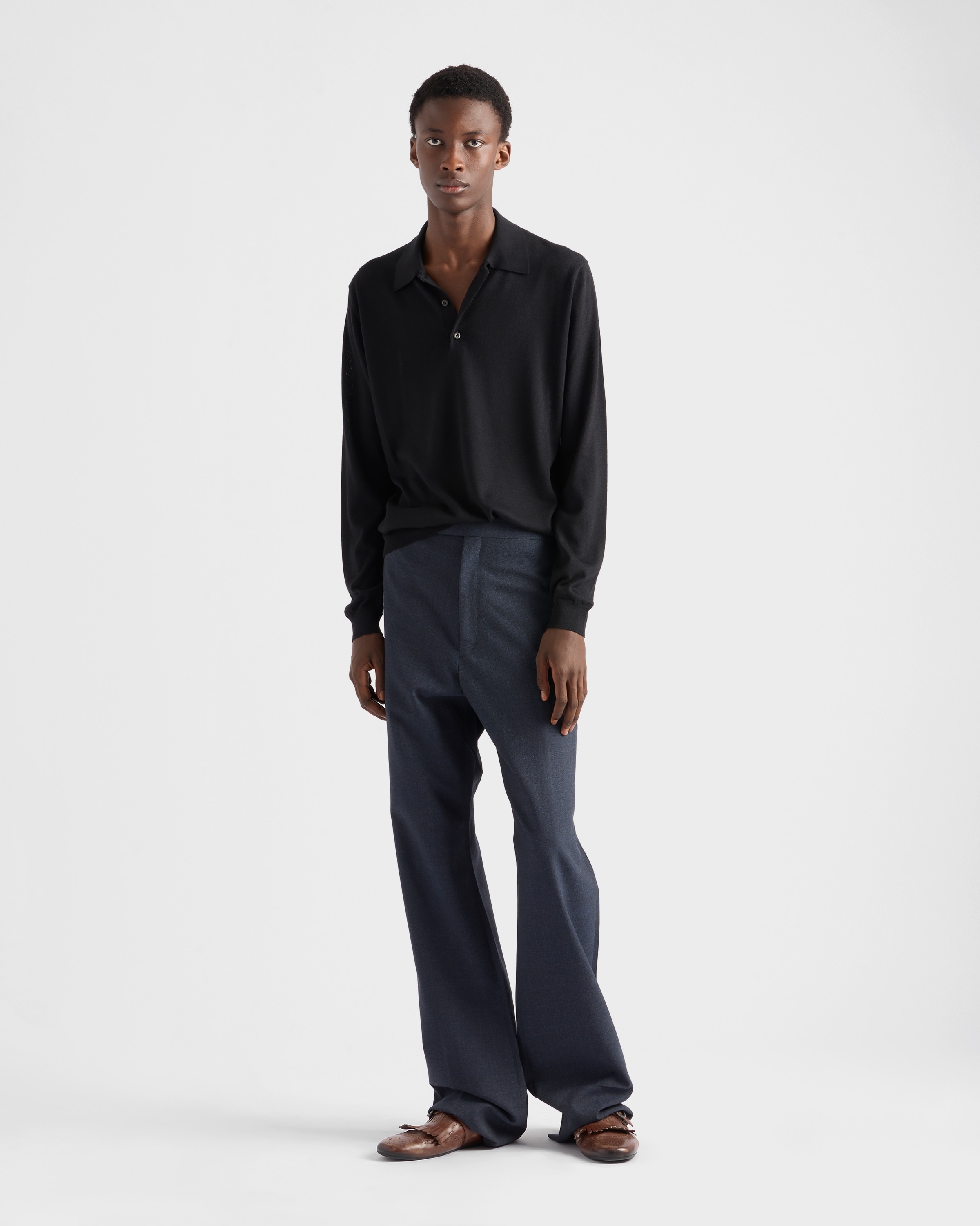 Cashmere and silk polo shirt - 2