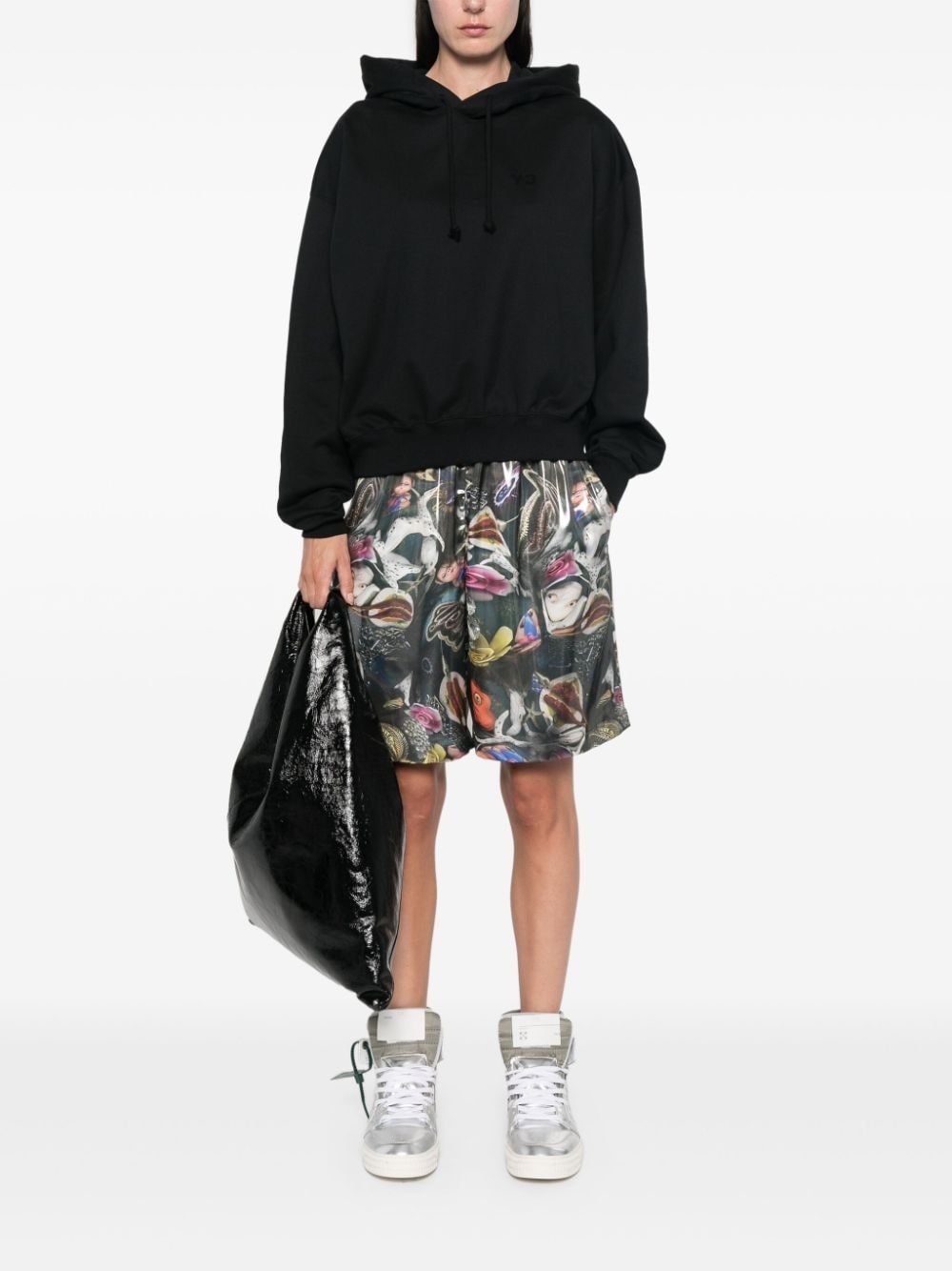 x Adidas logo-print hoodie - 2