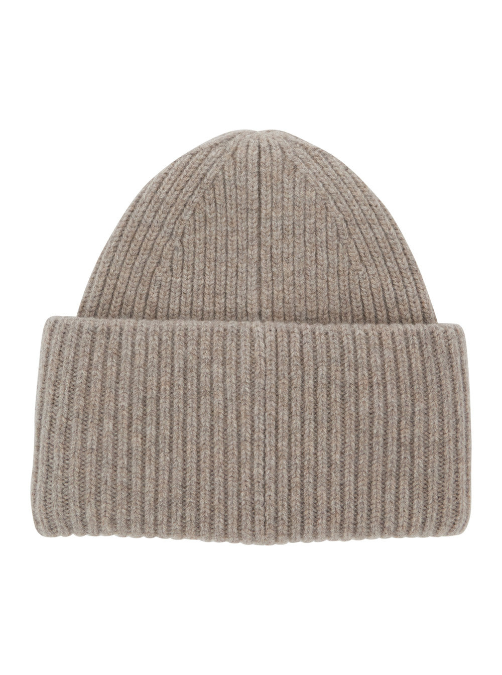 Acne Studios Women Beige Knit Beanie With Patch On The Front In Wool Blend Woman - 2