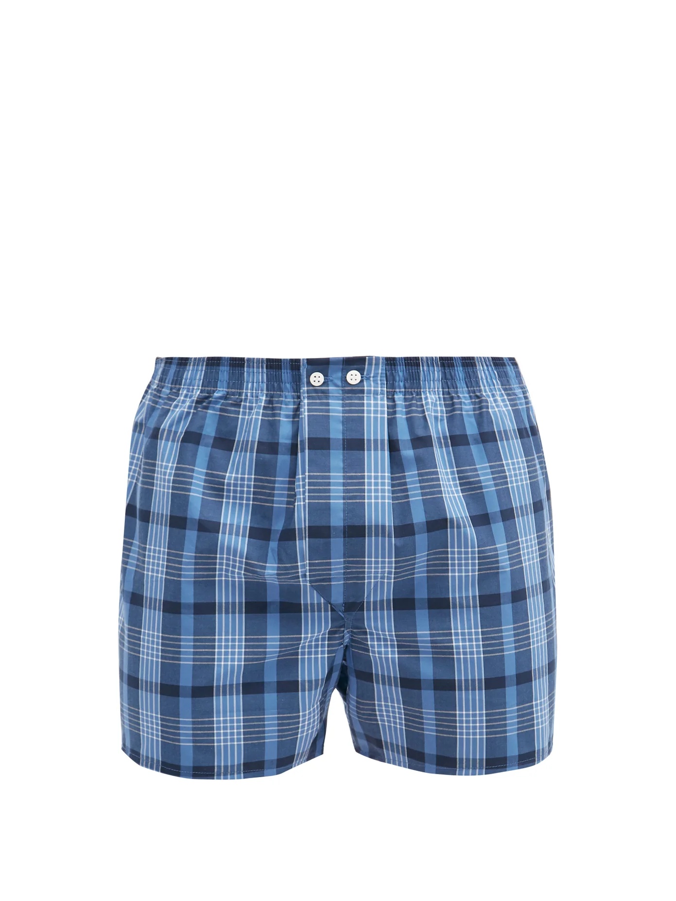 Nelson checked cotton-poplin boxer shorts - 1