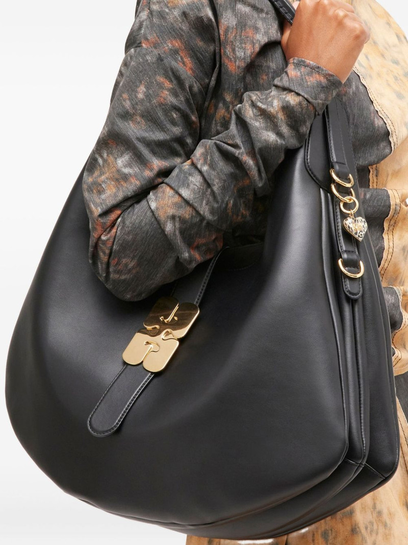 GANNI heart leopard-print keyring outlook
