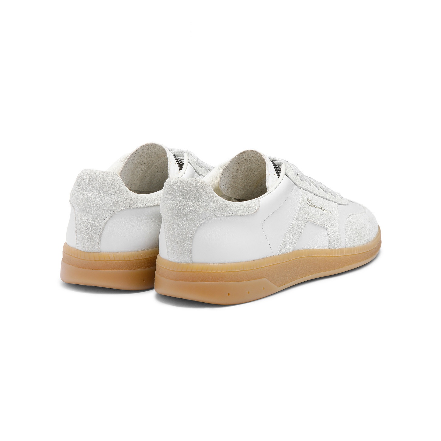 Women's white tumbled leather DBS Oly sneaker - 3