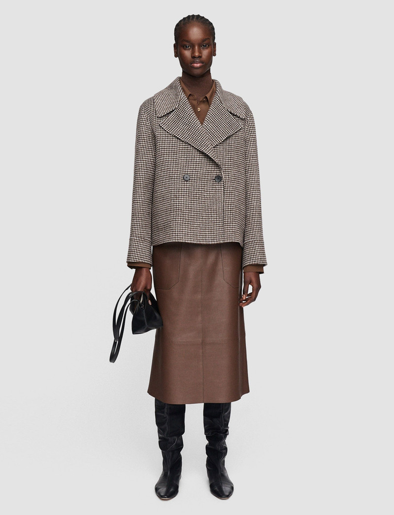 JOSEPH Double Face Cashmere Dogtooth Rollet Jacket outlook