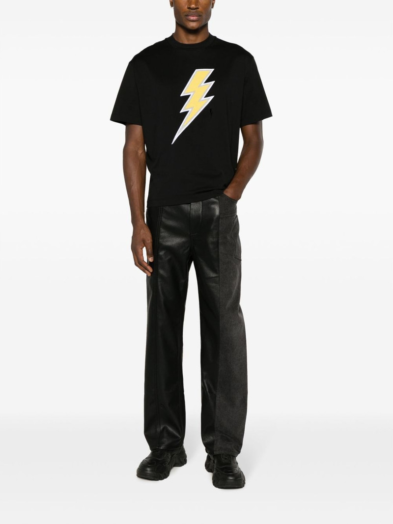 Neil Barrett Thunderbolt-patch cotton T-shirt outlook