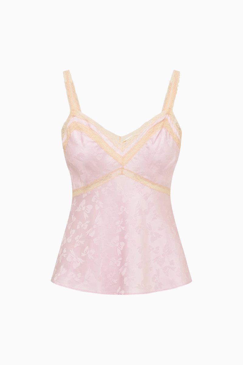Lirena Silk-Blend Bow Jacquard Top 1