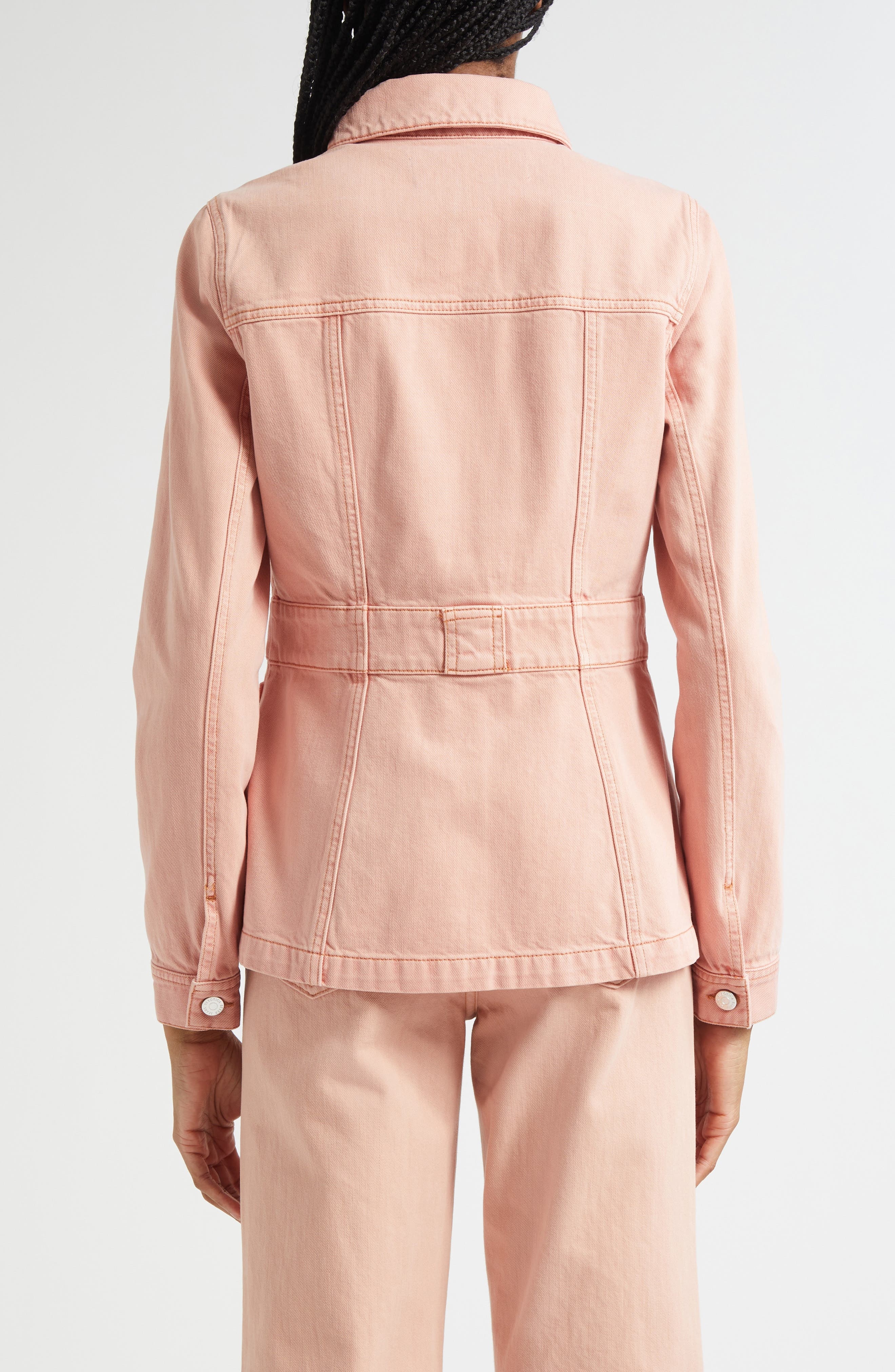 Veronica Beard Marvin Denim Jacket in Pink Blossom at Nordstrom - 3