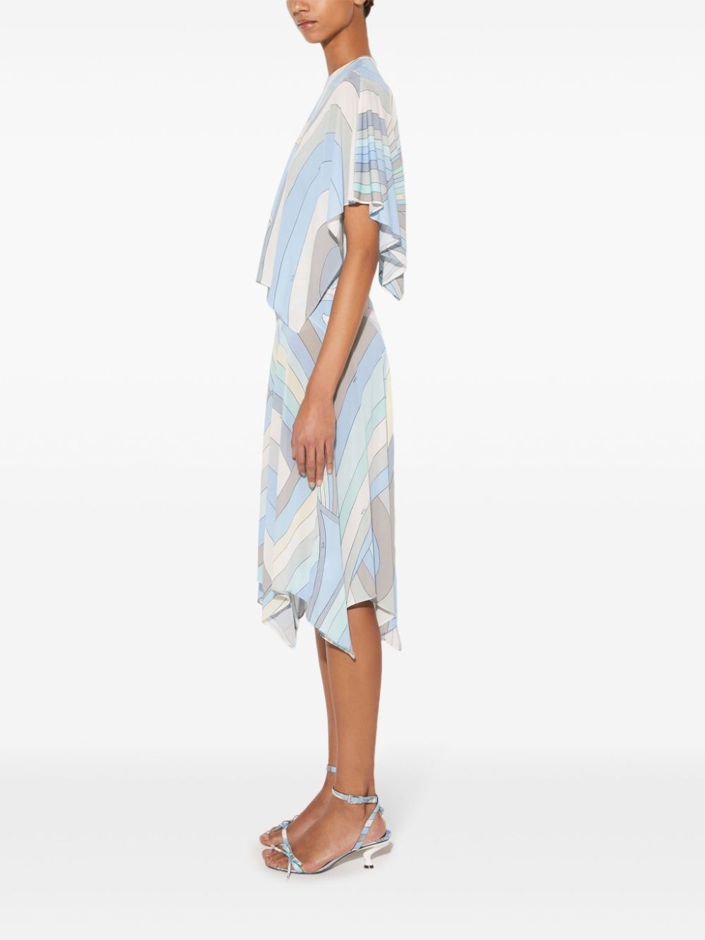 Iride-print layered dress - 3