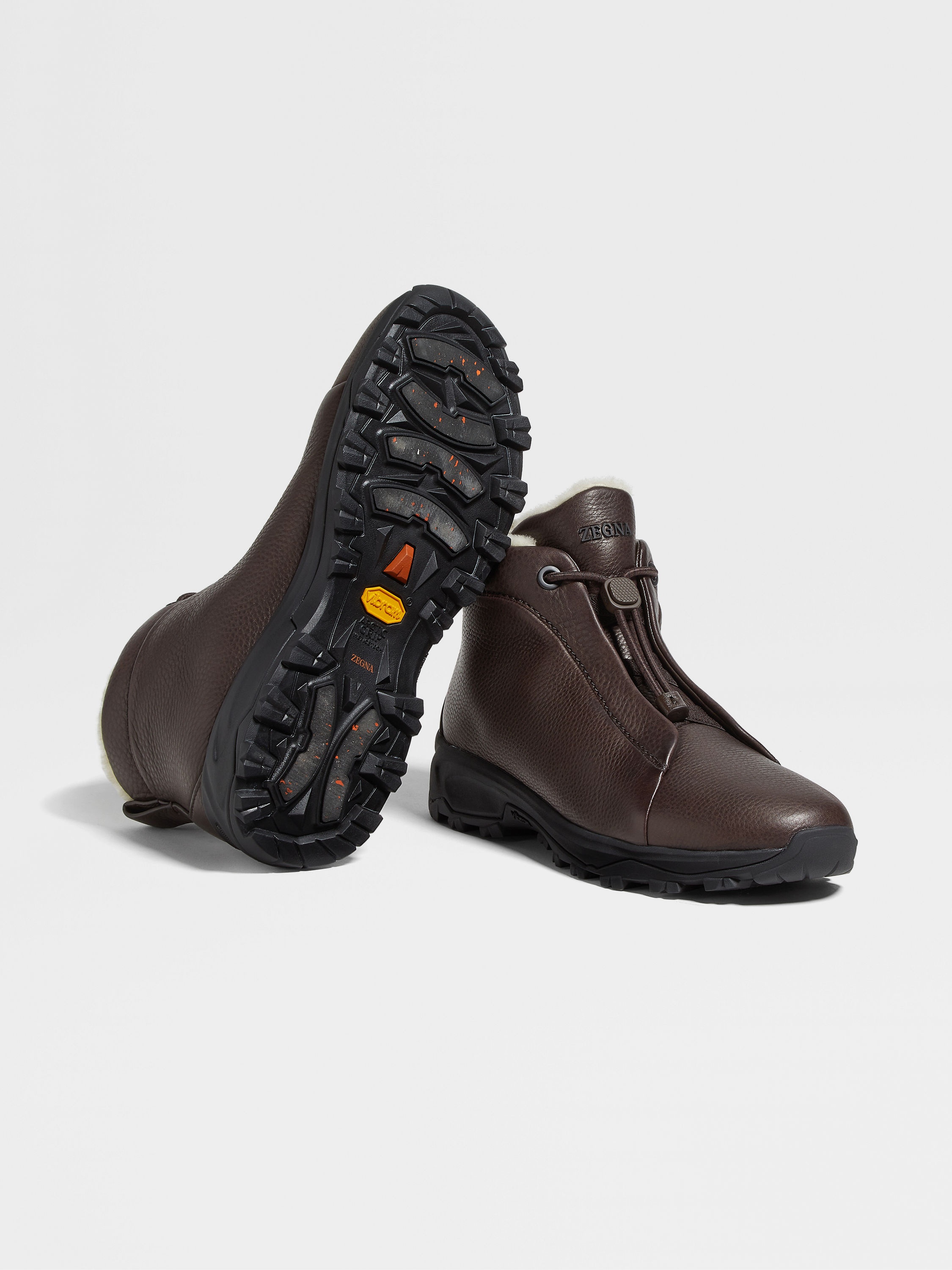 BROWN LEATHER TRIPLE STITCH™ VETTA SNEAKERS - 5