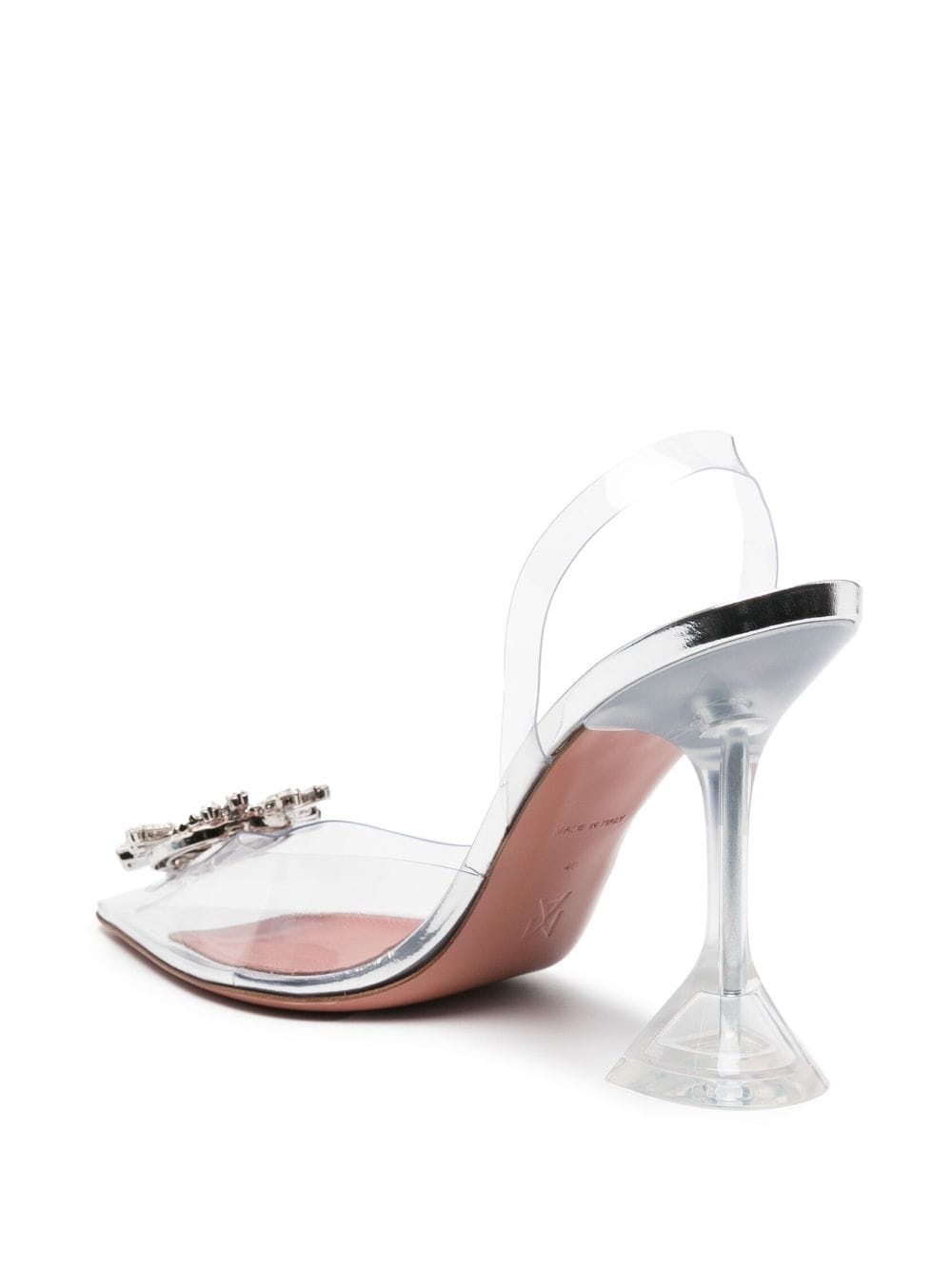Begum Glass 95mm slingback pumps - 3