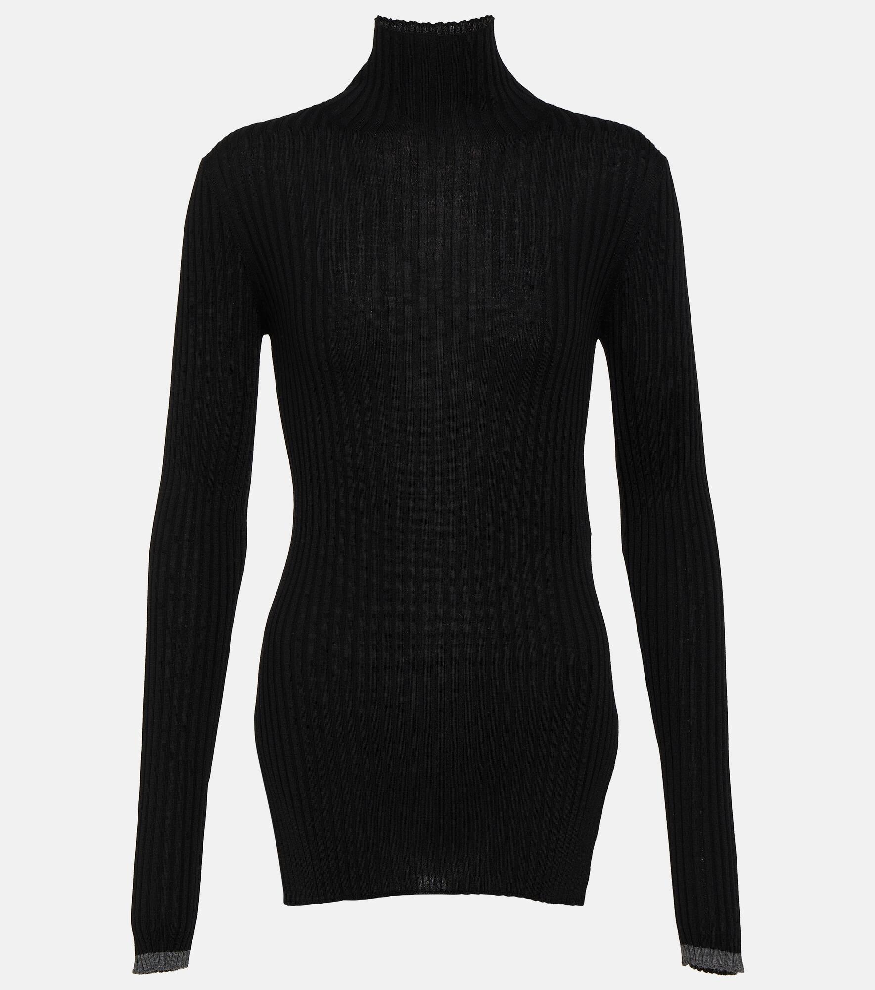 Ribbed-knit wool sweater - 1