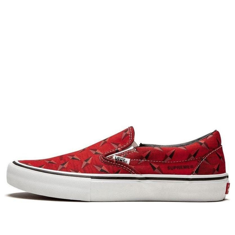 Vans Supreme x Classic Slip-On Pro 'Diamond Plate Red' VN0A347VTEH - 1