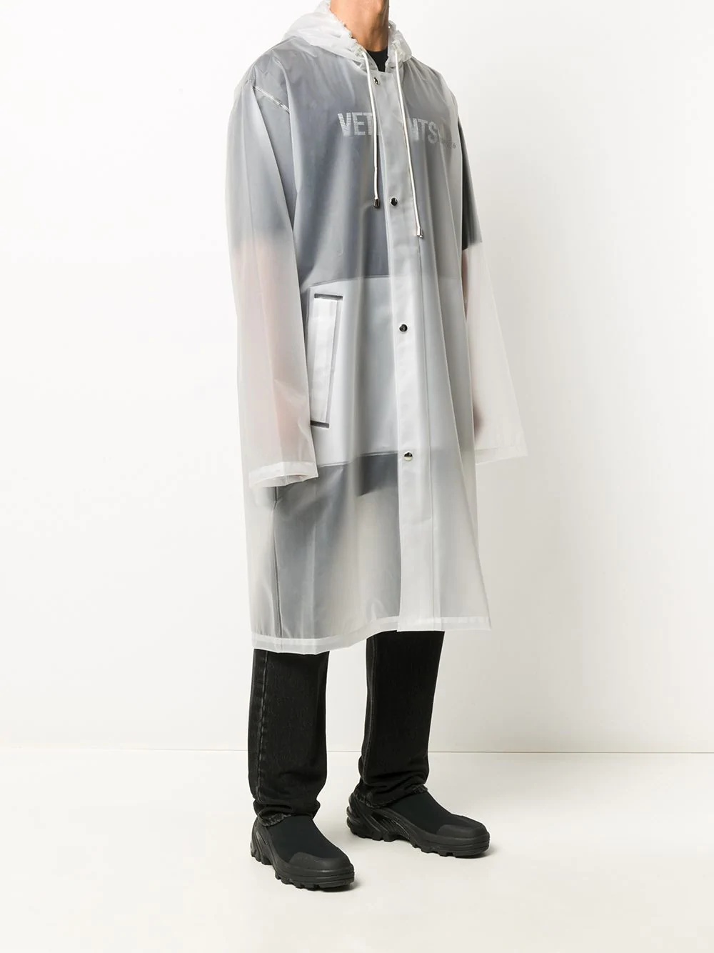 transparent hooded raincoat  - 4