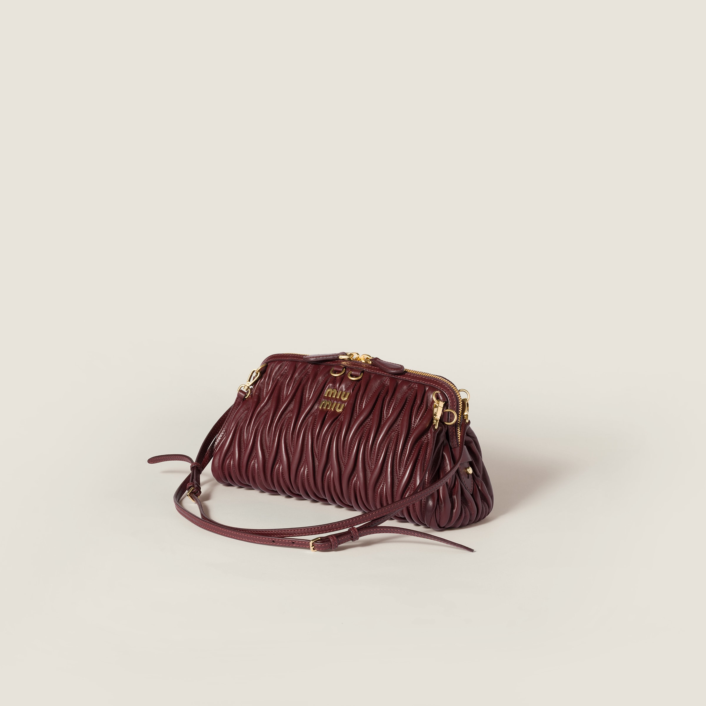 Matelassé nappa leather clutch - 2