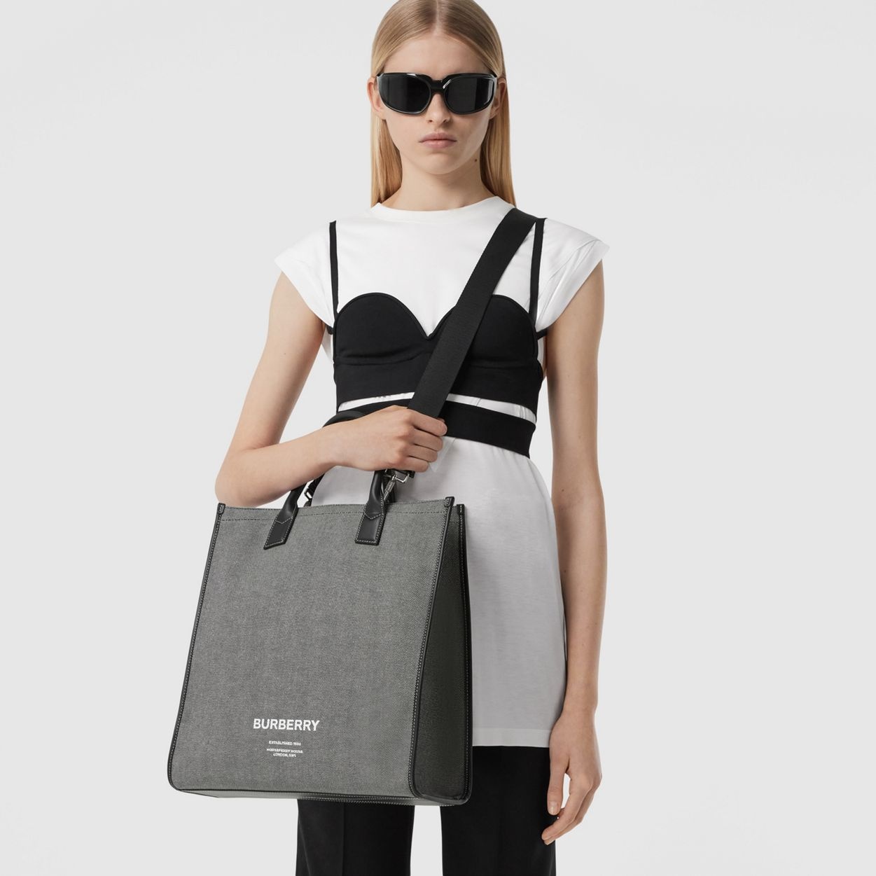 Horseferry Print Cotton Canvas Tote - 11