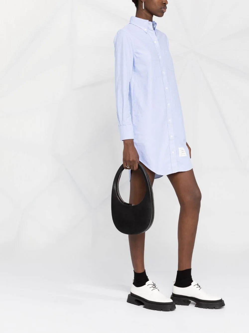 RWB trim shirt dress - 4