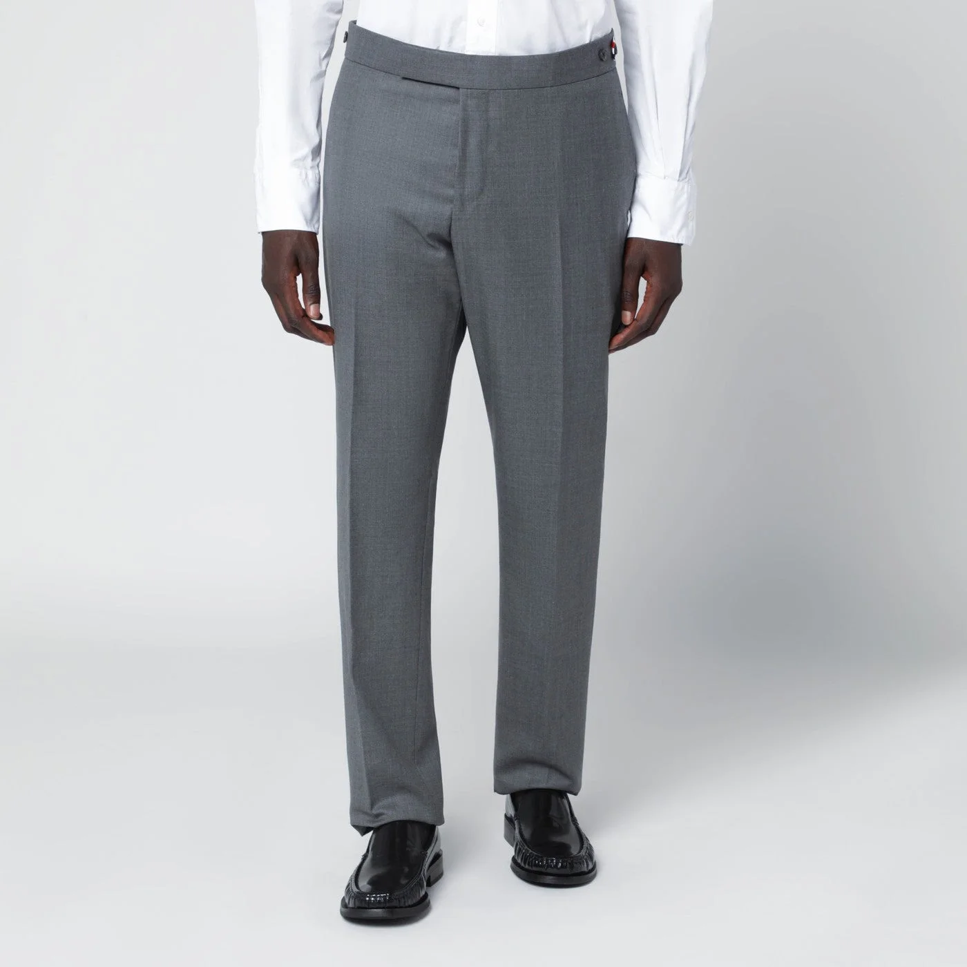 Grey wool trousers - 1