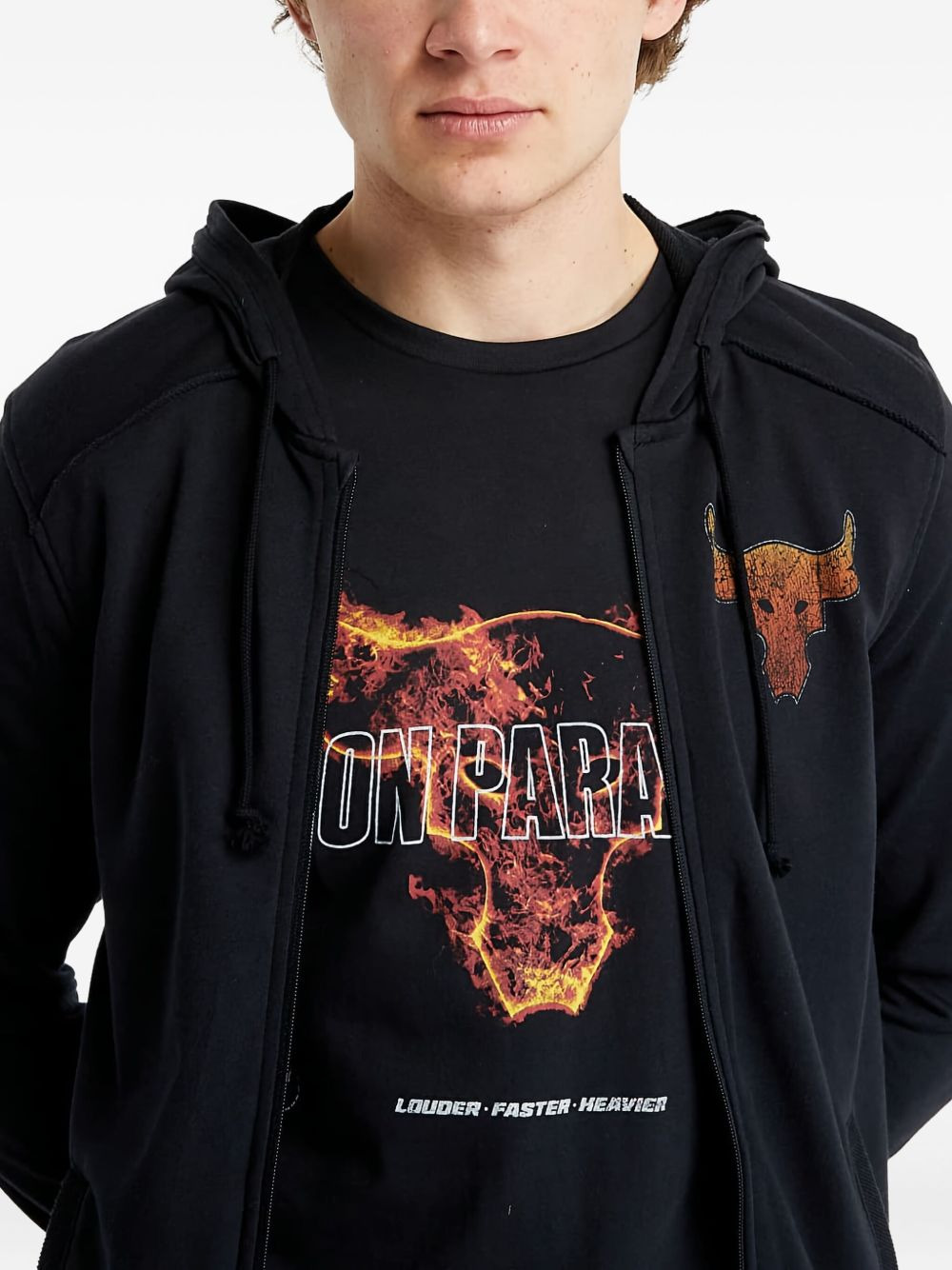 Project Rock bull-graphic zip hoodie - 3