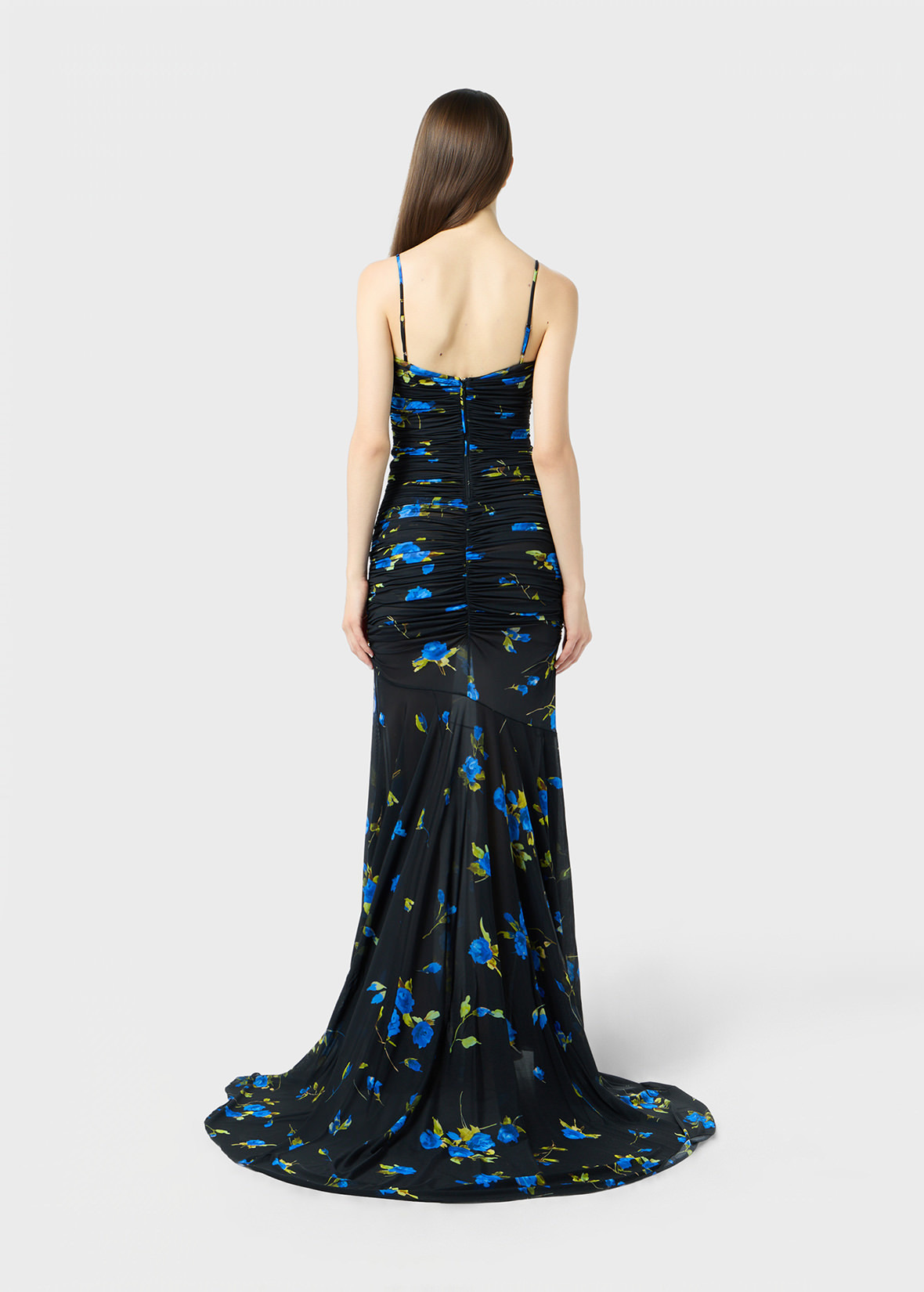 LONG DRESS IN FLOWER PRINT JERSEY - 4