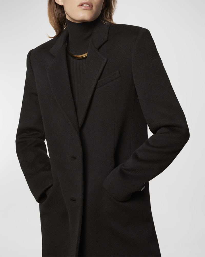 Another Tomorrow Cashmere Blend Tailored Peacoat outlook