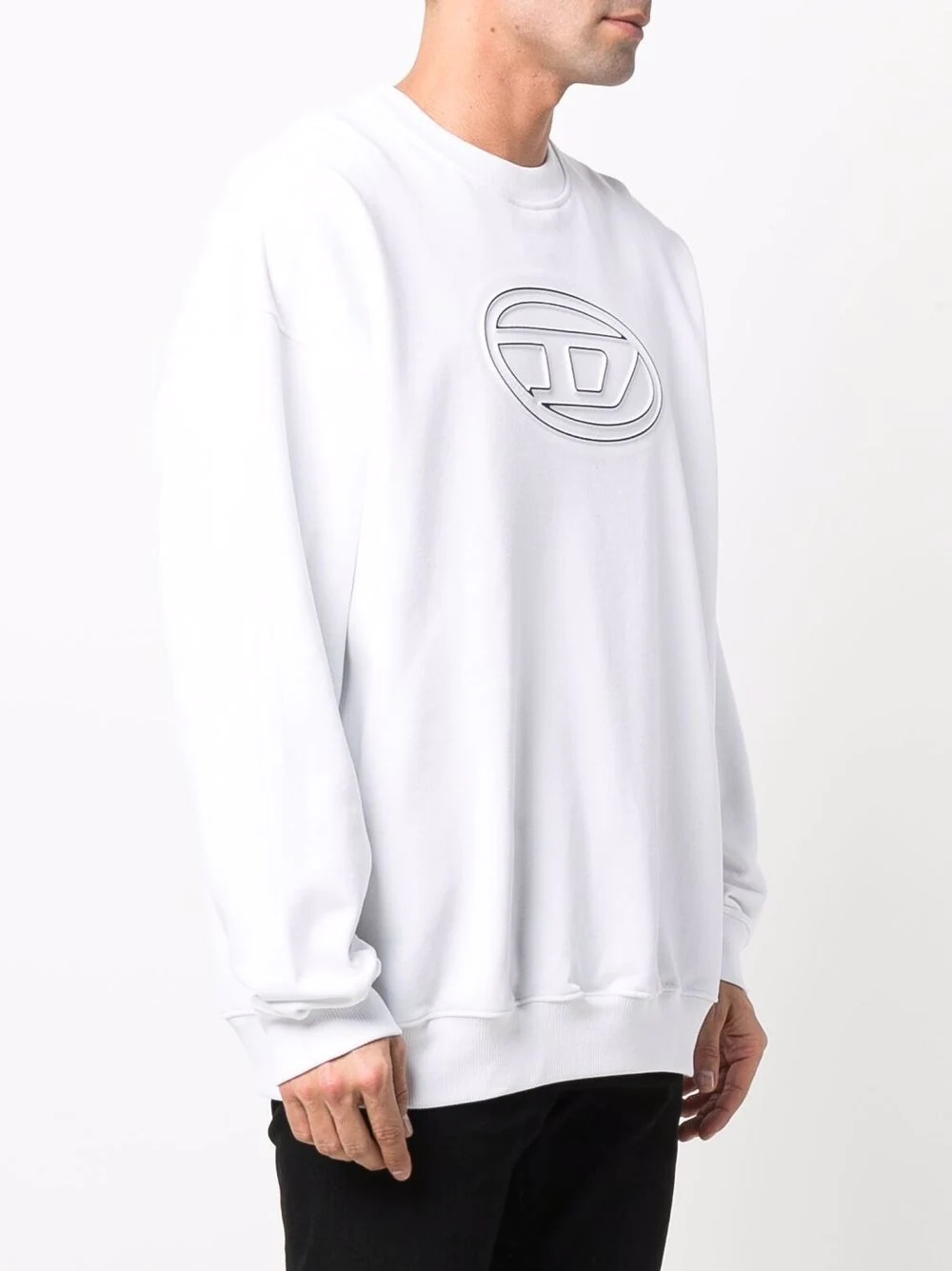 logo-print cotton sweatshirt - 3