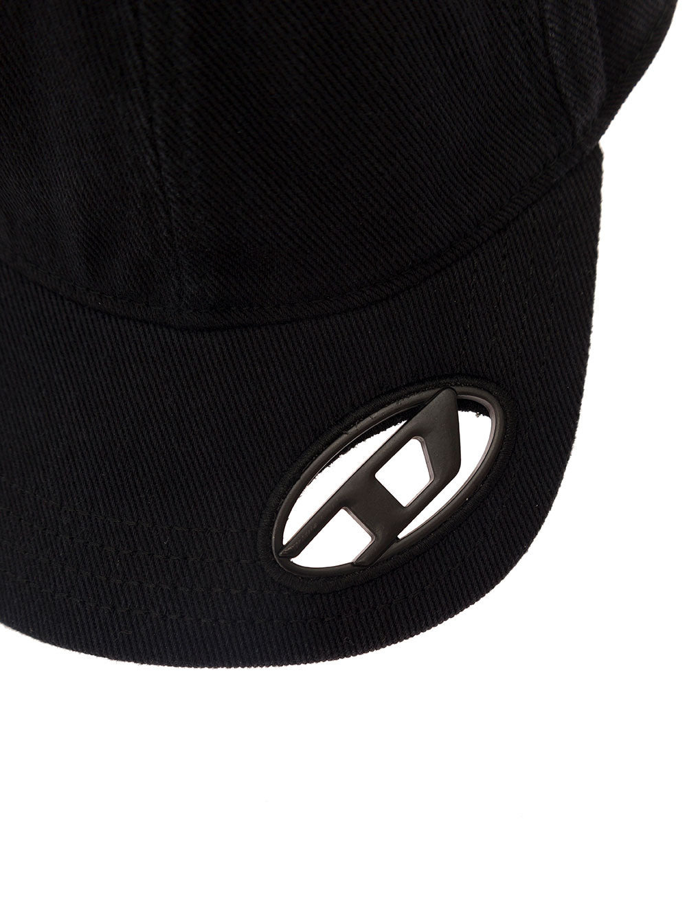 Diesel Men Black Baseball Cap With Oval D Cut-Out In Cotton Man - 3