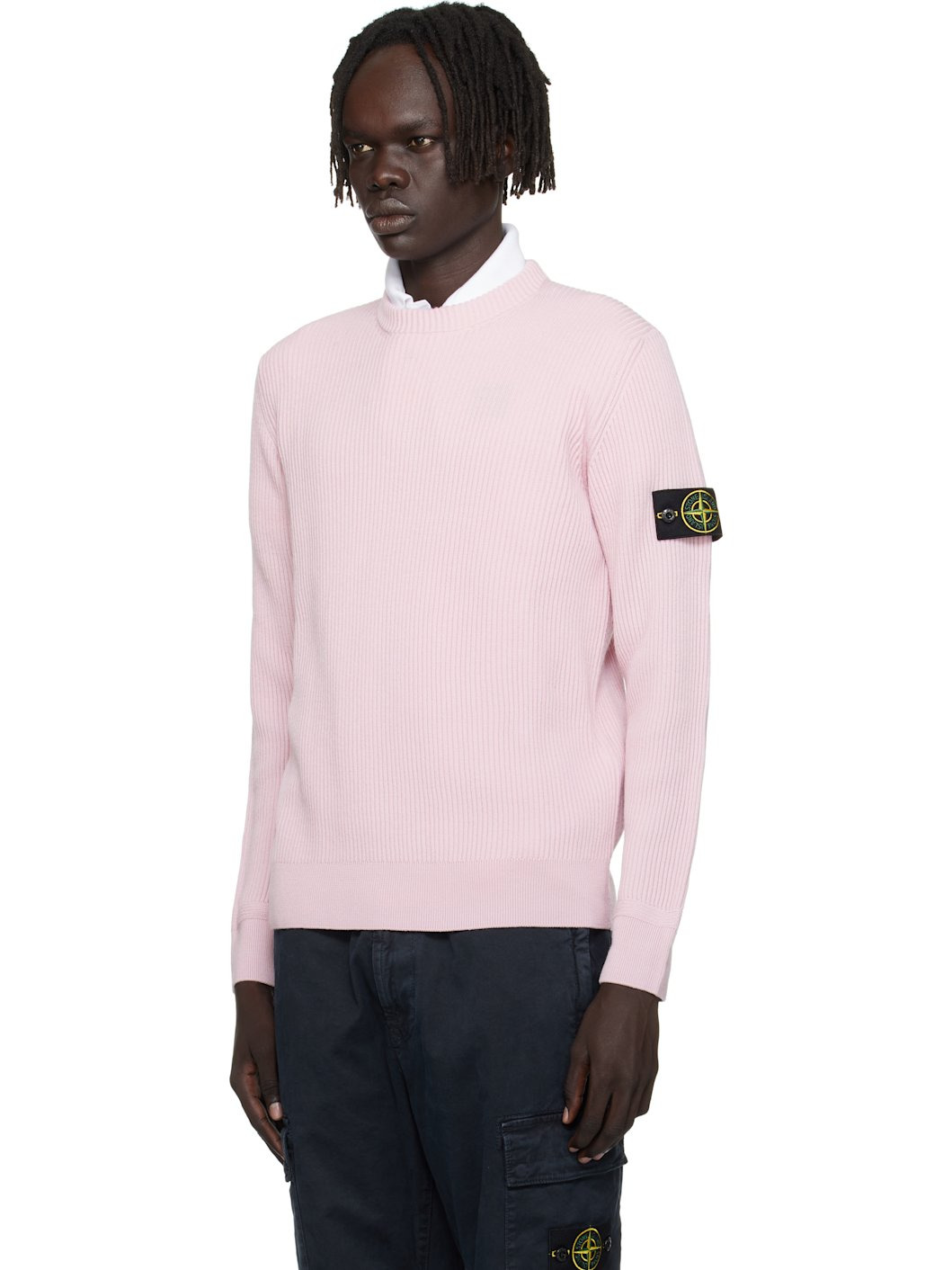 Pink 5100053 Full Rib RWS Wool Sweater - 4