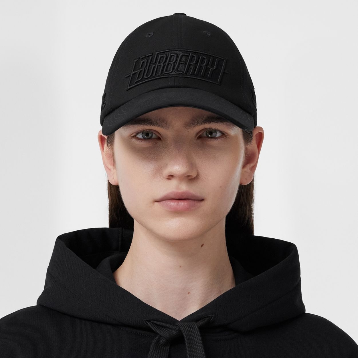 Badge Appliqué Cotton Gabardine Baseball Cap - 2