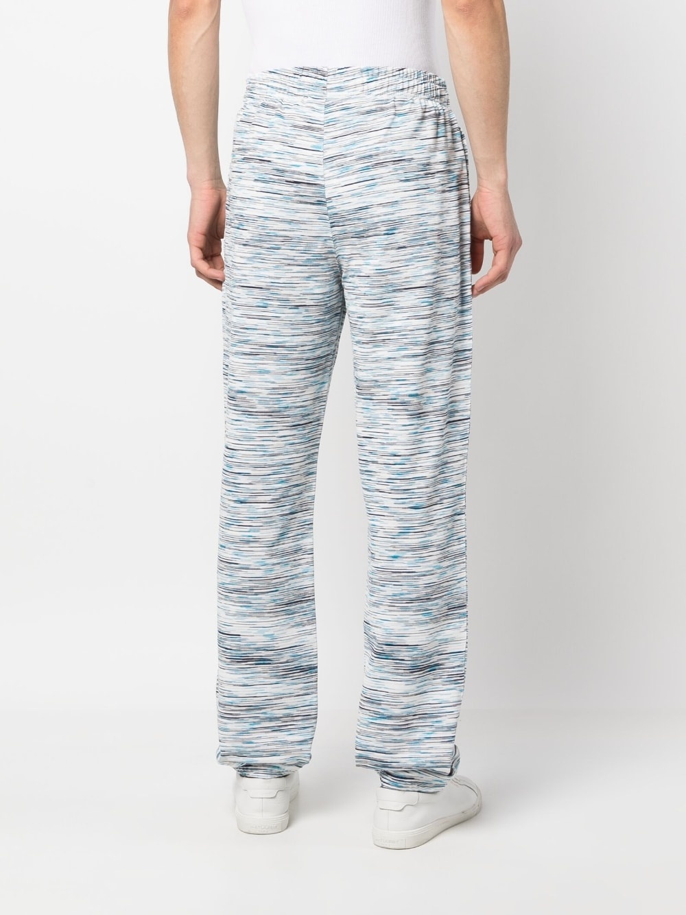 stripe-print cotton track pants - 4