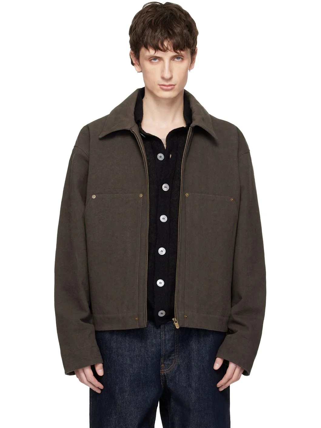 Brown Worker Jacket - 1