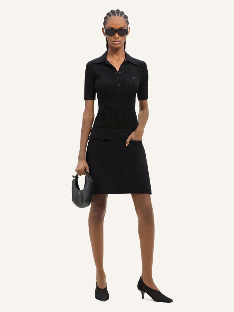 courrèges MULTI-BUCKLE WOOL MINI SKIRT outlook