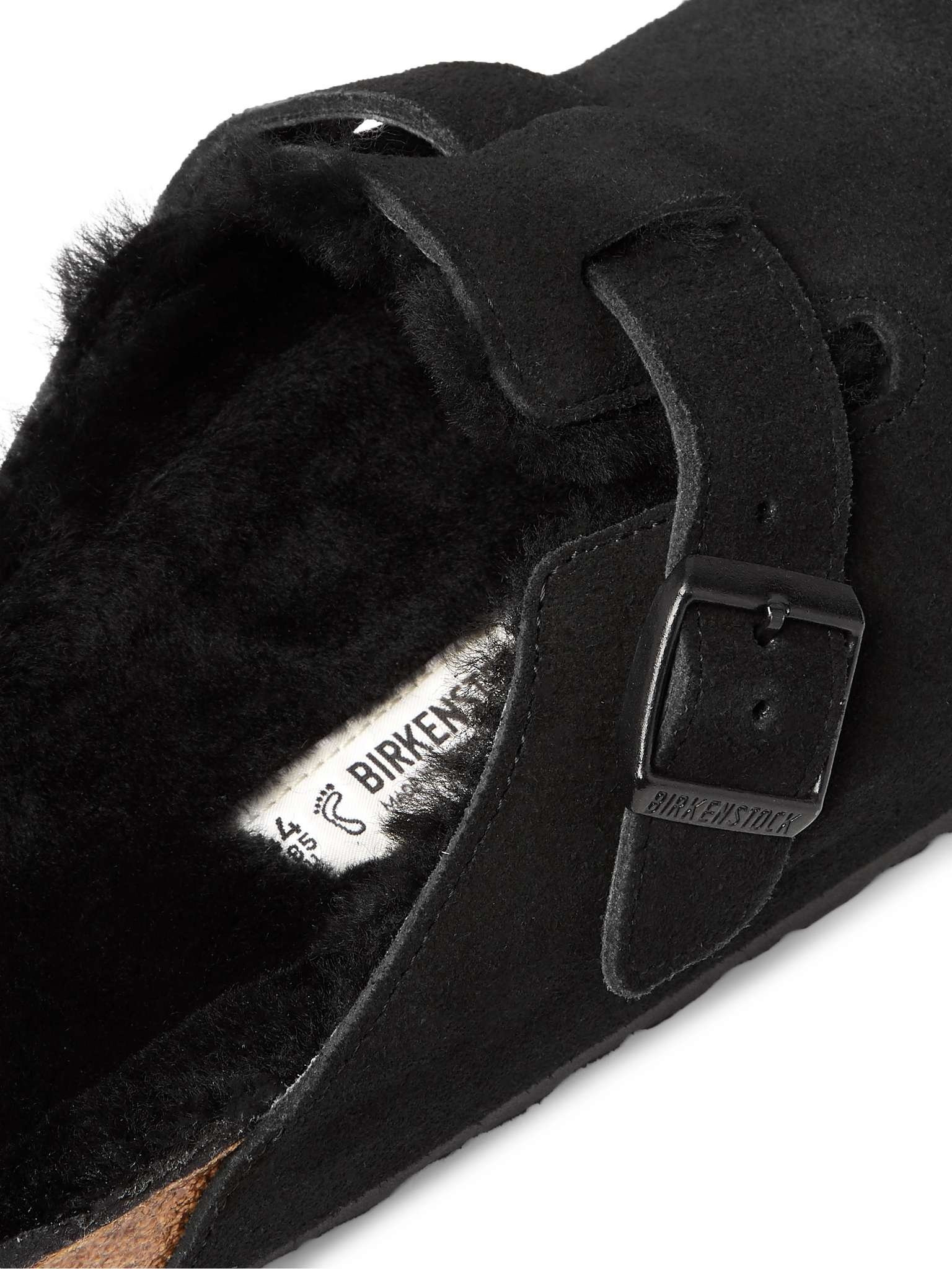 Boston Shearling-Lined Suede Clogs - 6