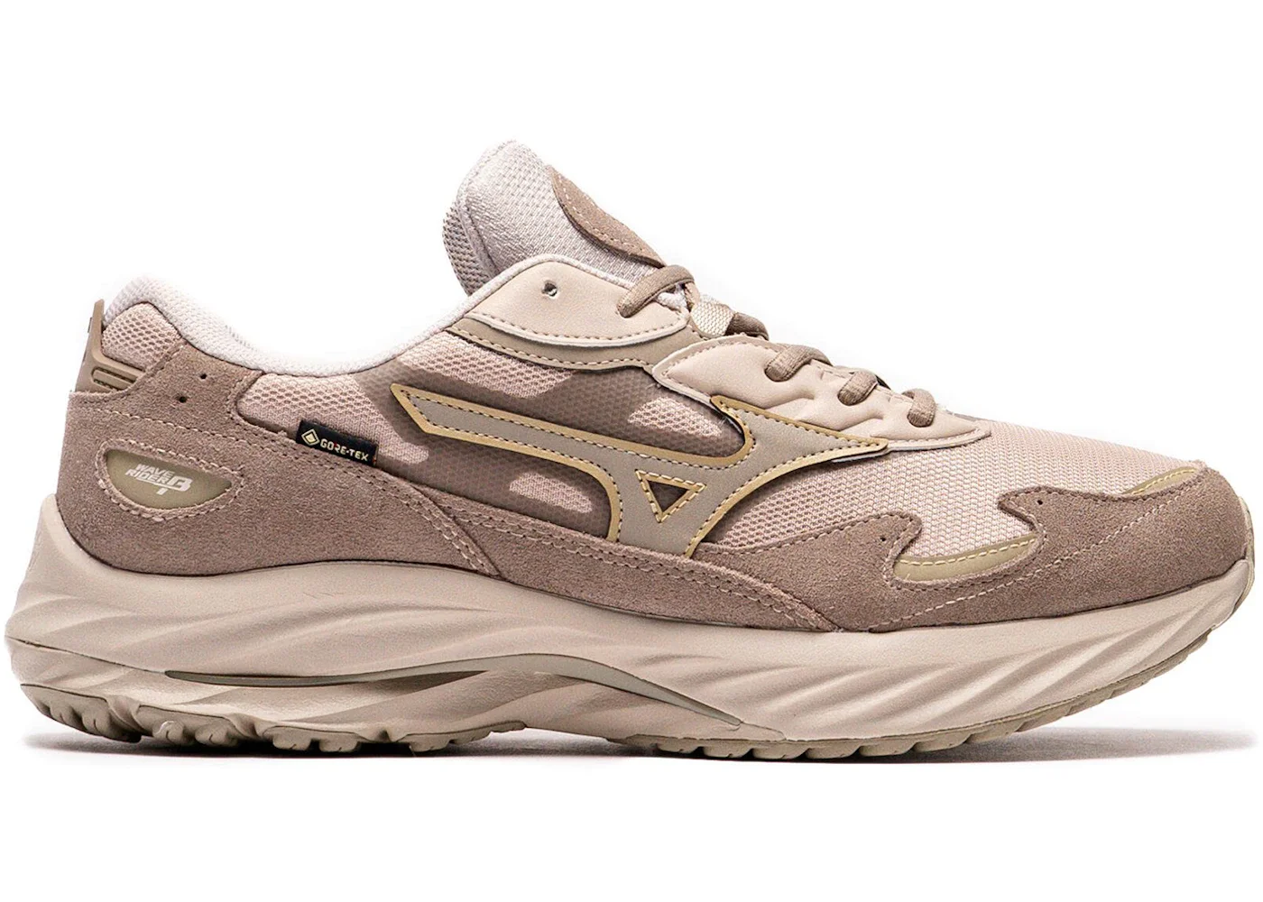 Mizuno Wave Rider Beta Gore-Tex Silver Cloud Vintage Khaki GE Gold - 1