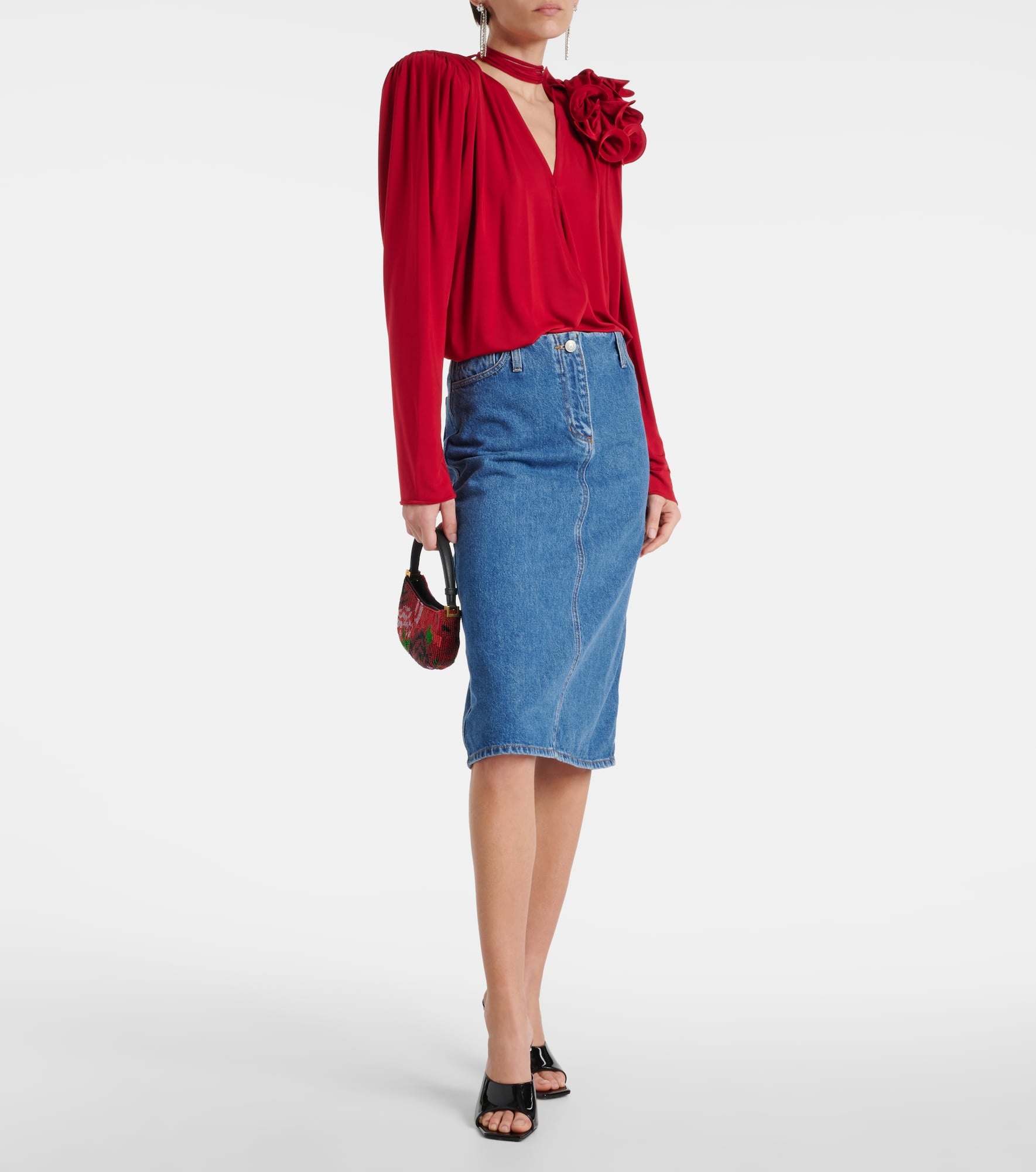 Denim midi skirt - 2