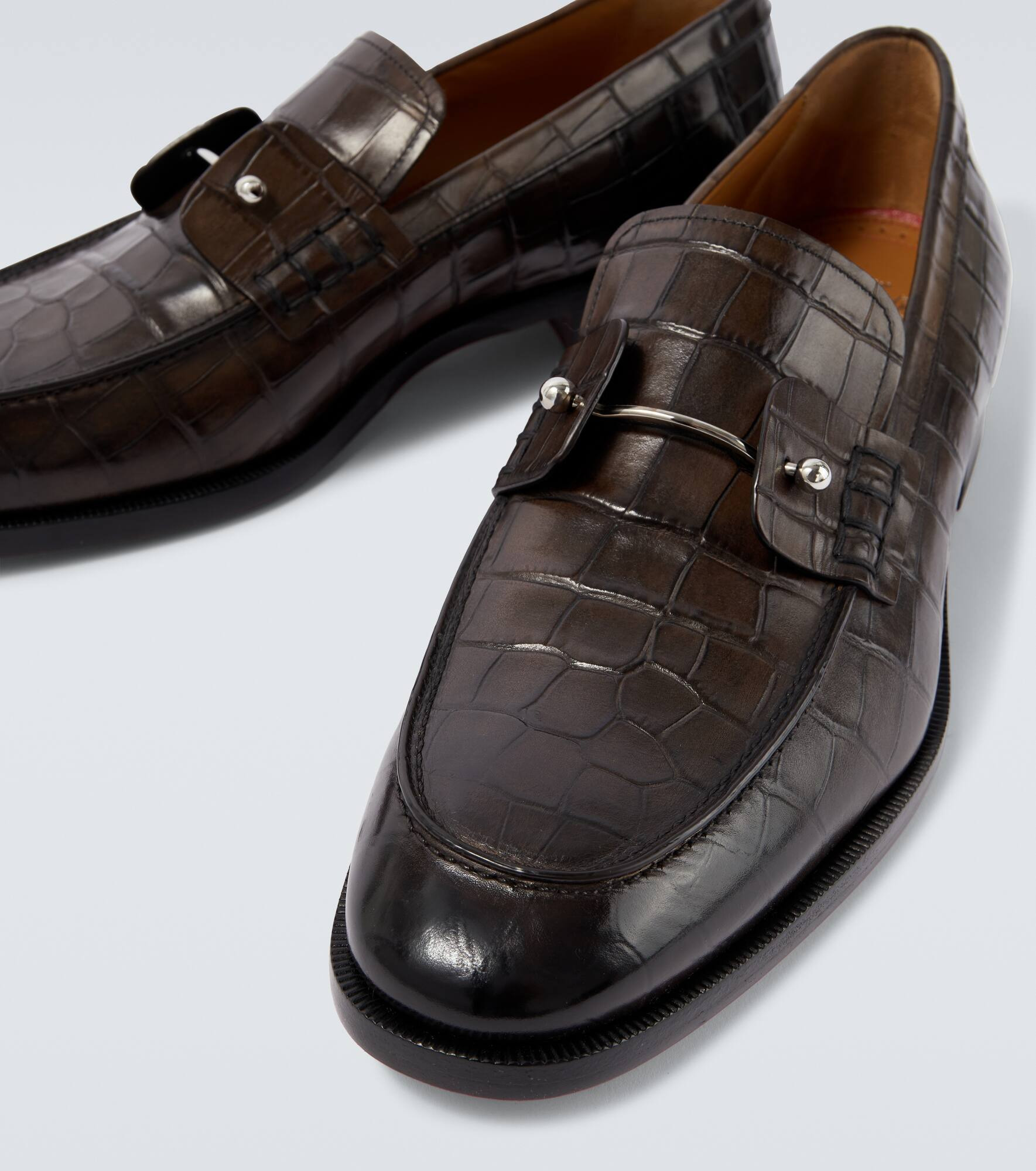 Chambelimoc croc-effect leather loafers - 3