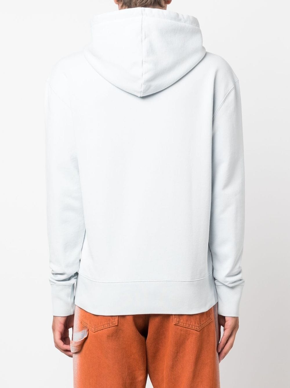 logo-print cotton hoodie - 4