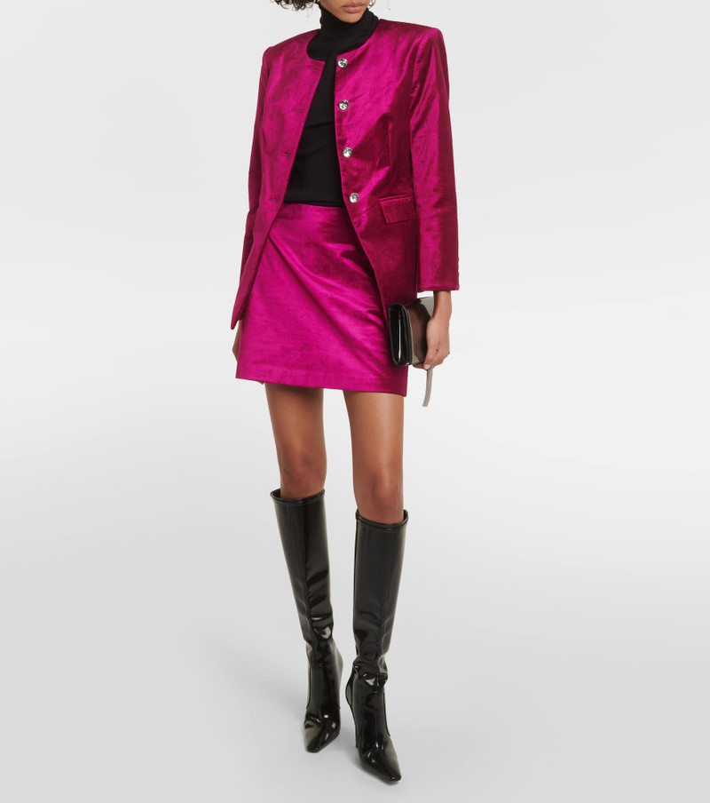 VERONICA BEARD Ohemia velvet miniskirt outlook