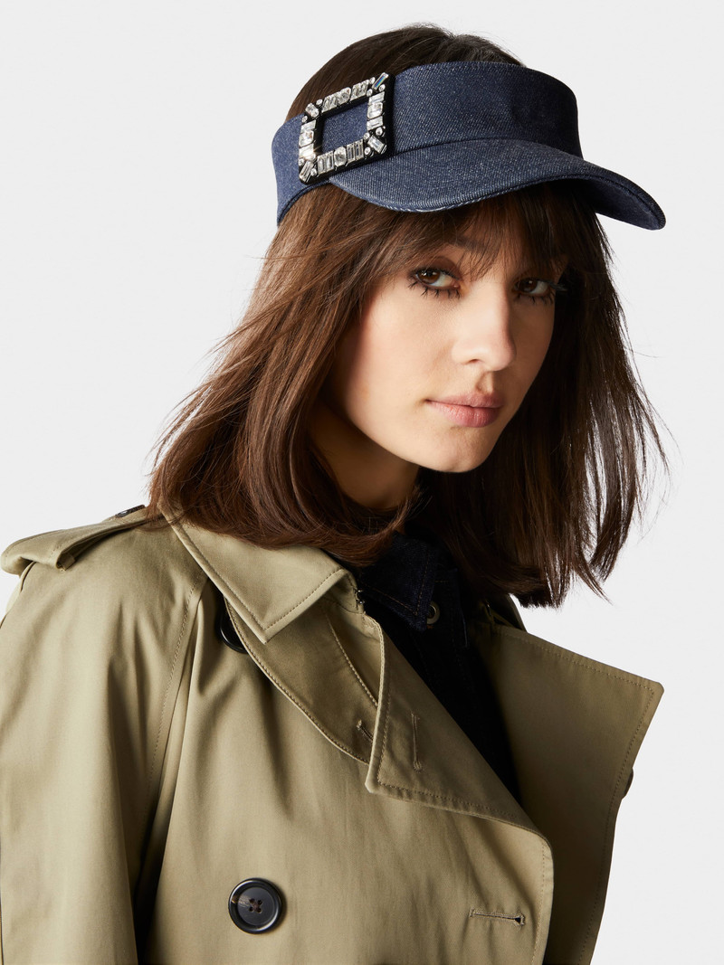 Viv' Skate Visor in Denim 6