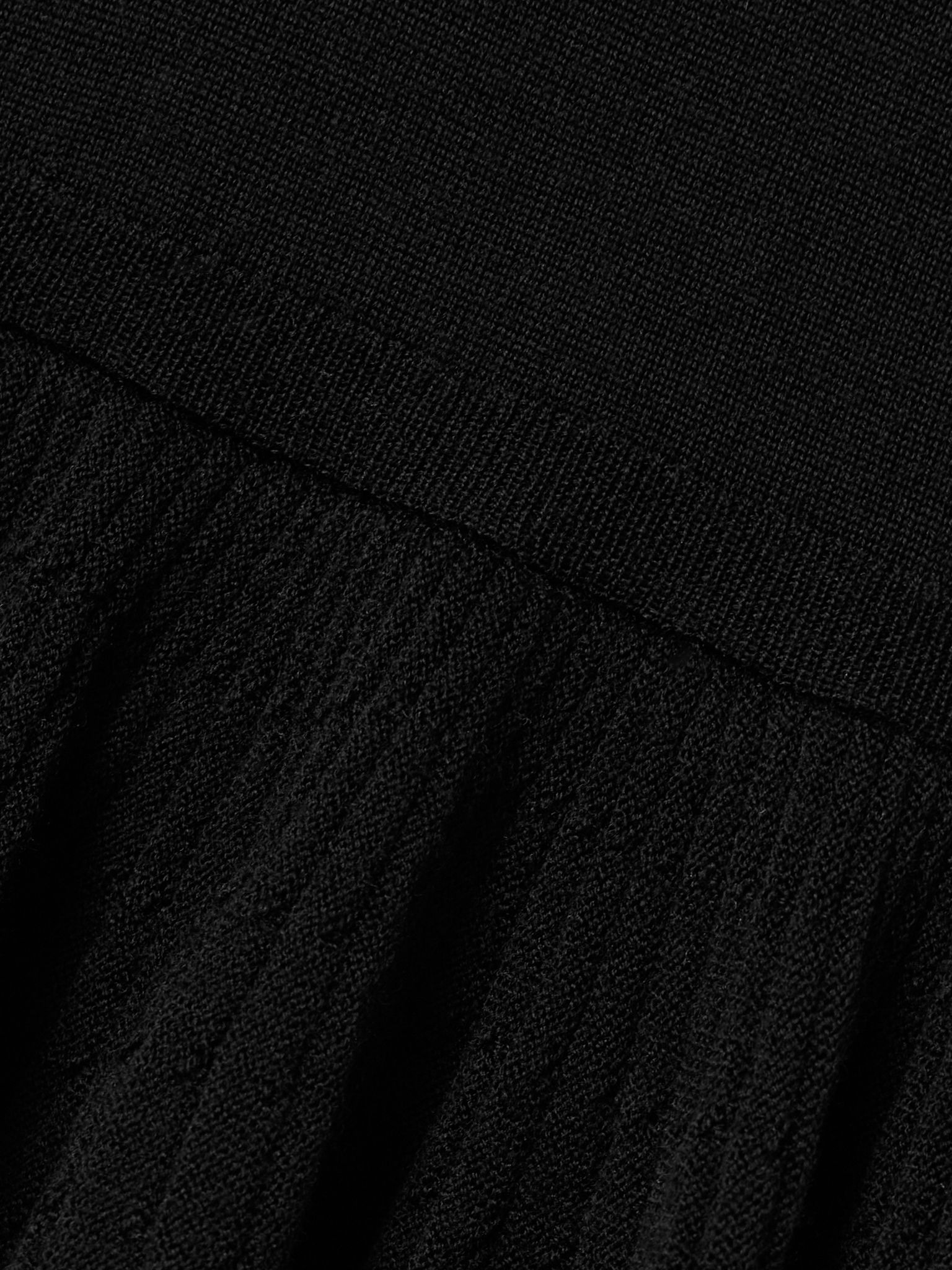 Amelina tiered ruffled merino wool mini dress Black - 4