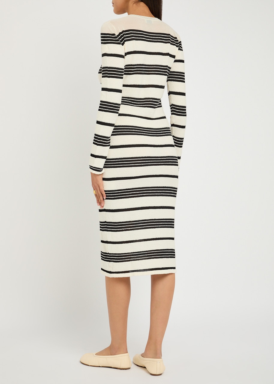Moncler Striped Bouclé Midi Dress - 3