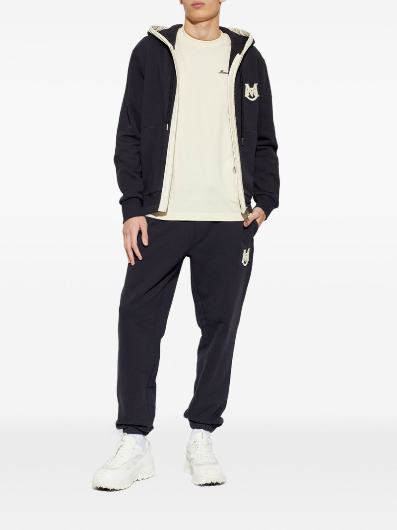 Moncler logo-embroidered hoodie outlook