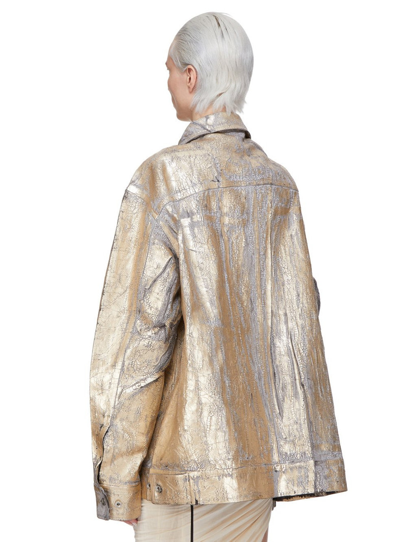 metallic cracked-effect jacket 3