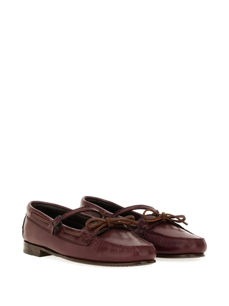 HEREU buckle tie loafers outlook
